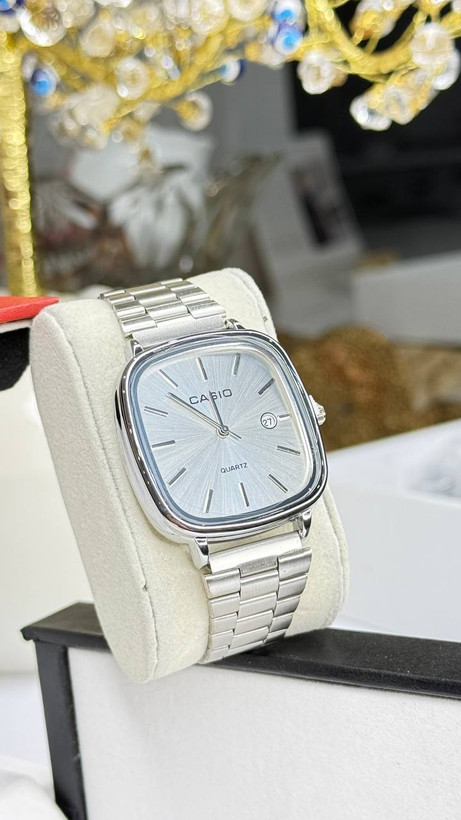 ساعت مچی مردانه کاسیو Casio طرح Old Money | بند و قفل ریلی | صفحه مربع